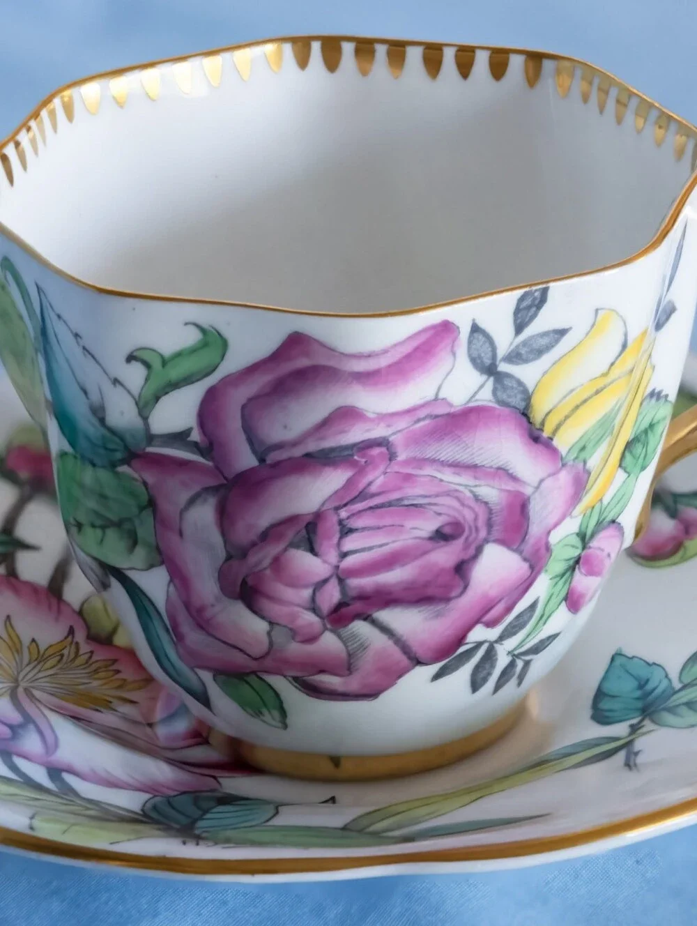 Beautiful England Cup  Saucer Set Of 8 Vintage,Royal Grafton, Rosina,Duchess,etc